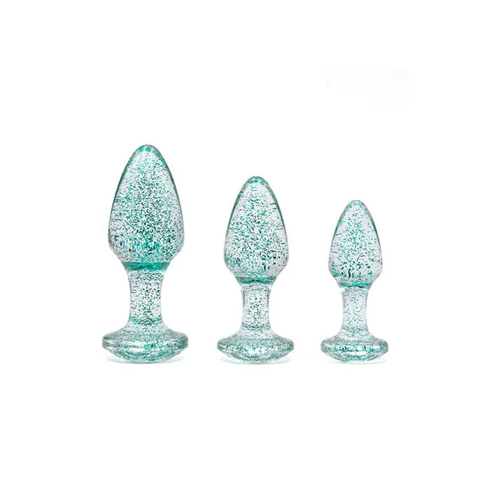Adam & Eve Glitter Gem Butt Plugs Set Of 3 Sizes Adam & Eve