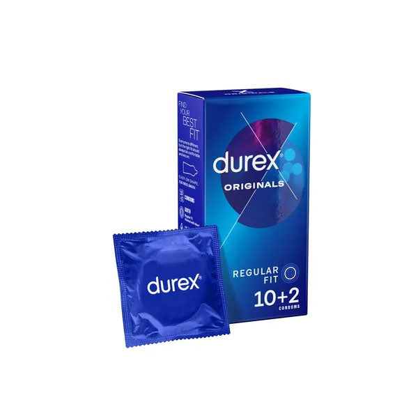 Durex Originals Regular Fit Latex Condoms 10 Pack + 2 Free Durex Main image