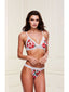 White Floral and Lace Bra Set With Open Back Panty BLW3204-ML BX Baci