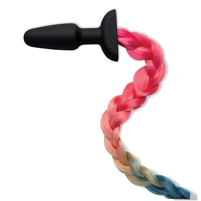 WhipSmart Furry Tales Silicone Butt Plug With Rainbow Tail Secondary image