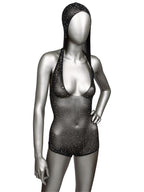 Radiance Plus Size Hooded Deep V Bodysuit CalExotics