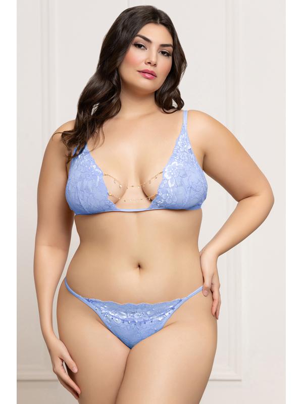 Seven Til Midnight Bra Set Periwinkle One Size QUEEN 2 Piece Secondary image