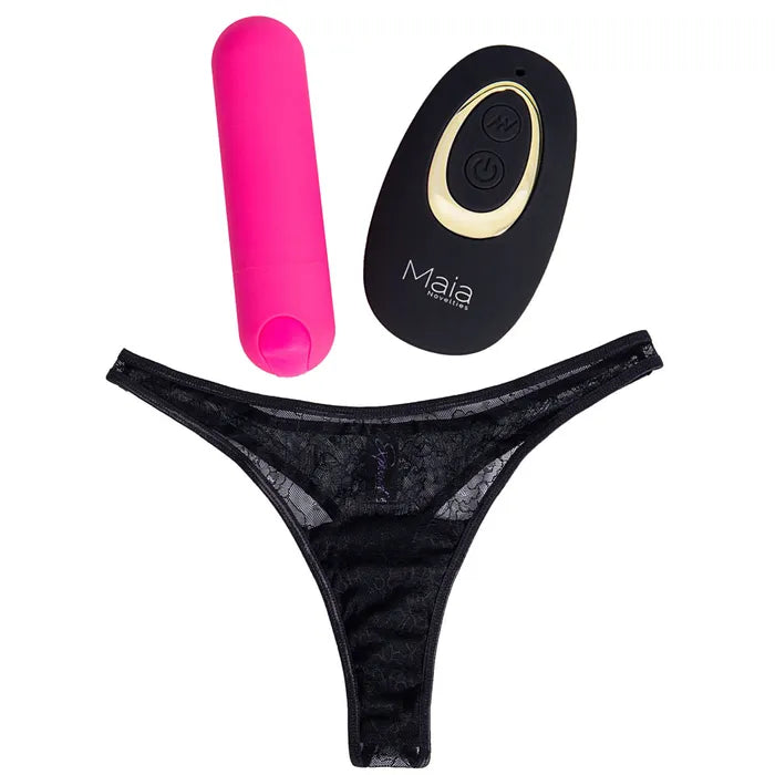Maia DATE NIGHT PANTY VIBE Panty With Pink USB Rechargeable Bullet Vibrator & Remote Secondary image