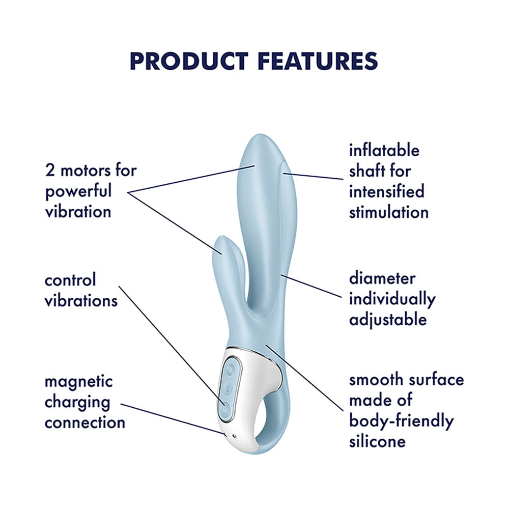 Satisfyer Air Pump Bunny 1 USB Rechargeable Inflatable Rabbit Vibrator Satisfyer