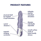 Satisfyer Air Pump Vibrator 1 USB Rechargeable Inflatable Vibrator Satisfyer