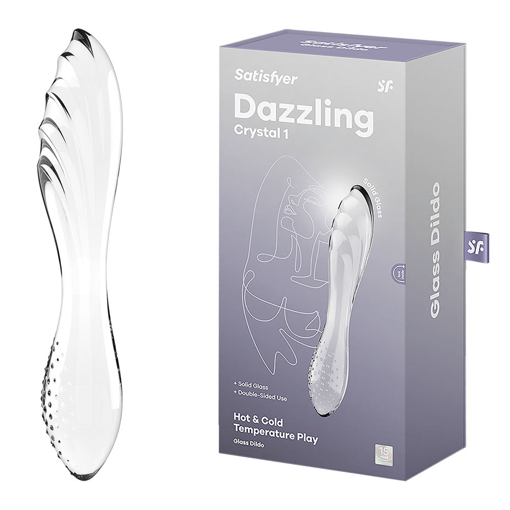 Satisfyer Dazzling Crystal 1 Glass Double Ended Dildo Clear Satisfyer Main image