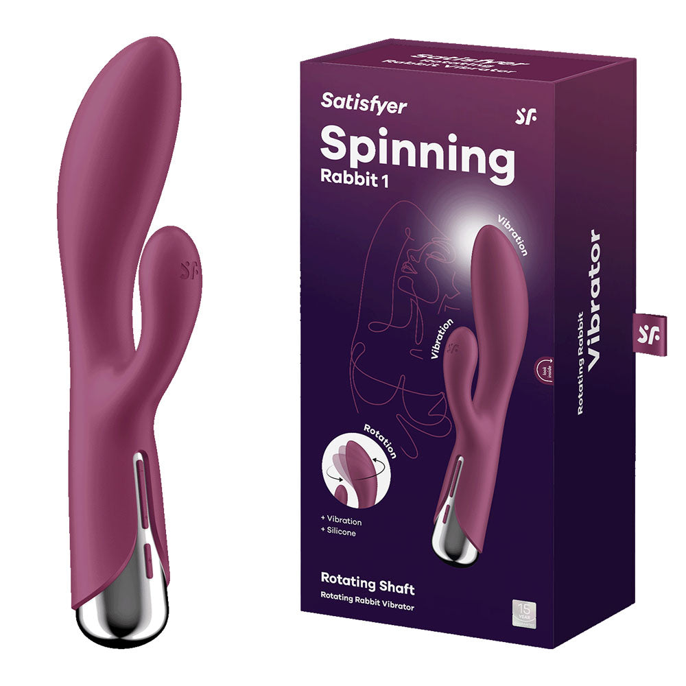 Satisfyer Spinning Rabbit 1 USB Rechargeable Rotating Rabbit Vibrator 20cm Satisfyer Main image