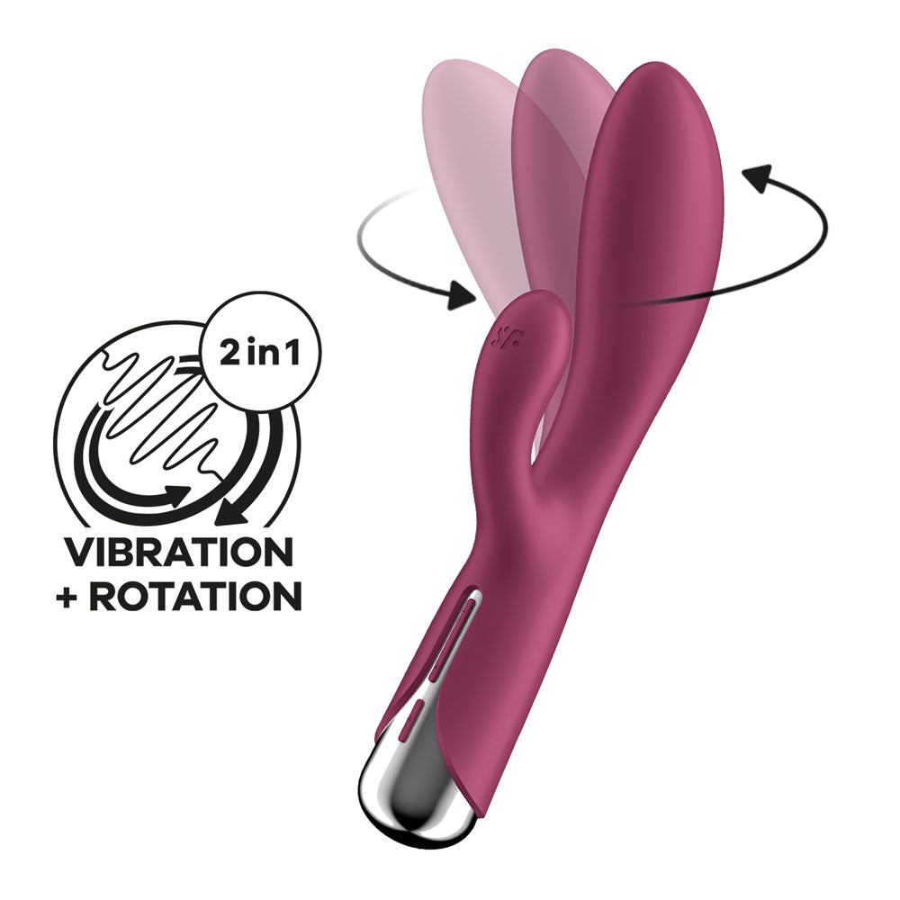Satisfyer Spinning Rabbit 1 USB Rechargeable Rotating Rabbit Vibrator 20cm Secondary image