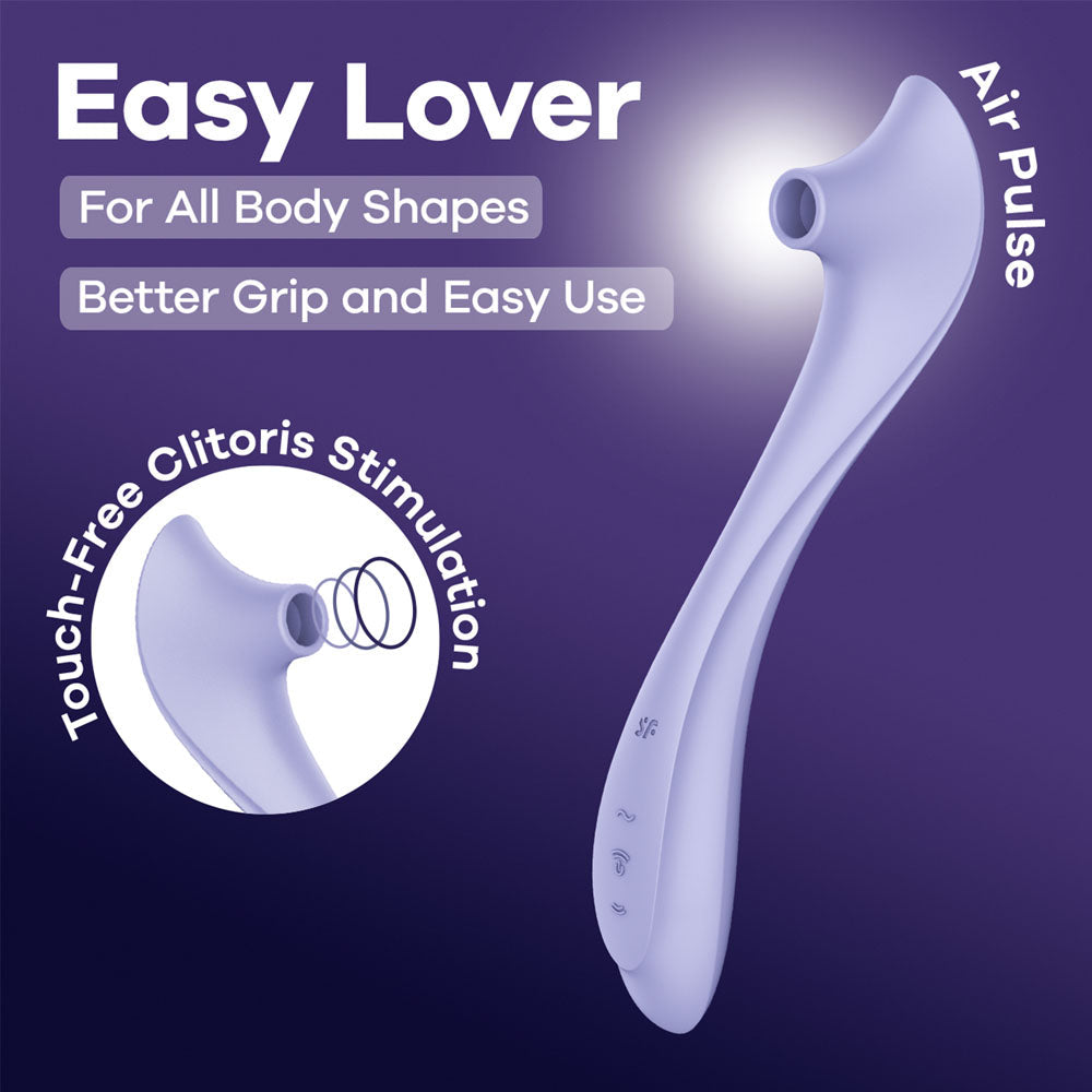 Satisfyer Easy Lover USB C Rechargeable Air Pulse Clitoral Stimulator Purple Satisfyer