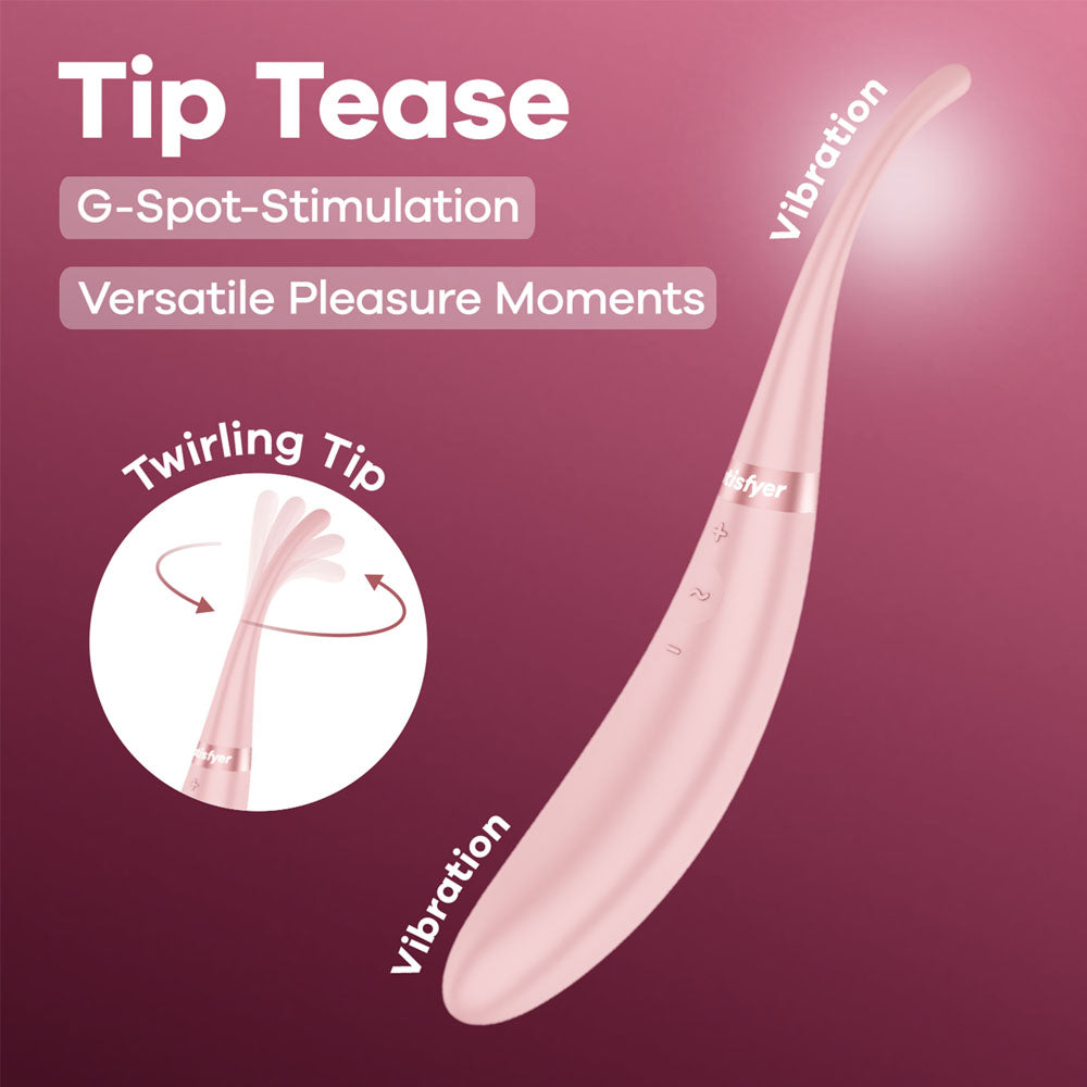 Satisfyer Tip Tease USB Rechargeable Vibrator With Twirling Tip Satisfyer