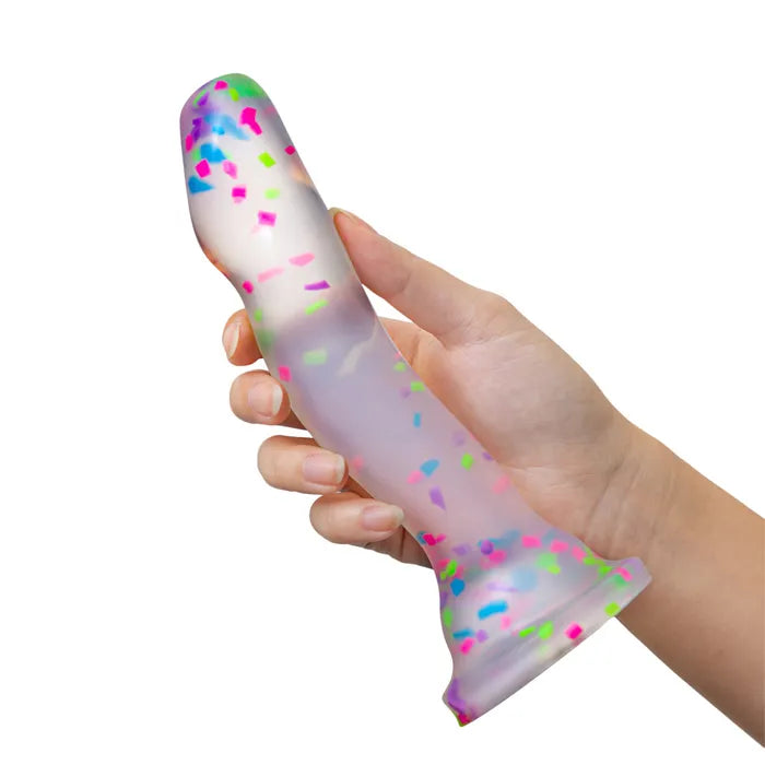 Blush Novelties Neo Elite Glow Hanky Panky Glow In Dark Dong 19cm Clear Blush Novelties