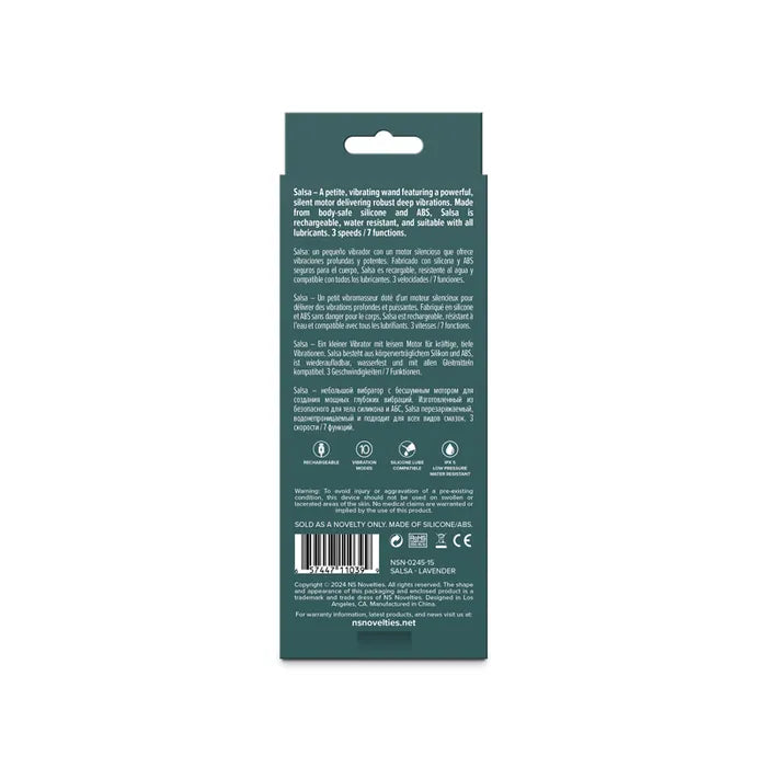NS Novelties Lust N Dreams Salsa USB Rechargeable Mini Massage Wand 11.5cm NS Novelties