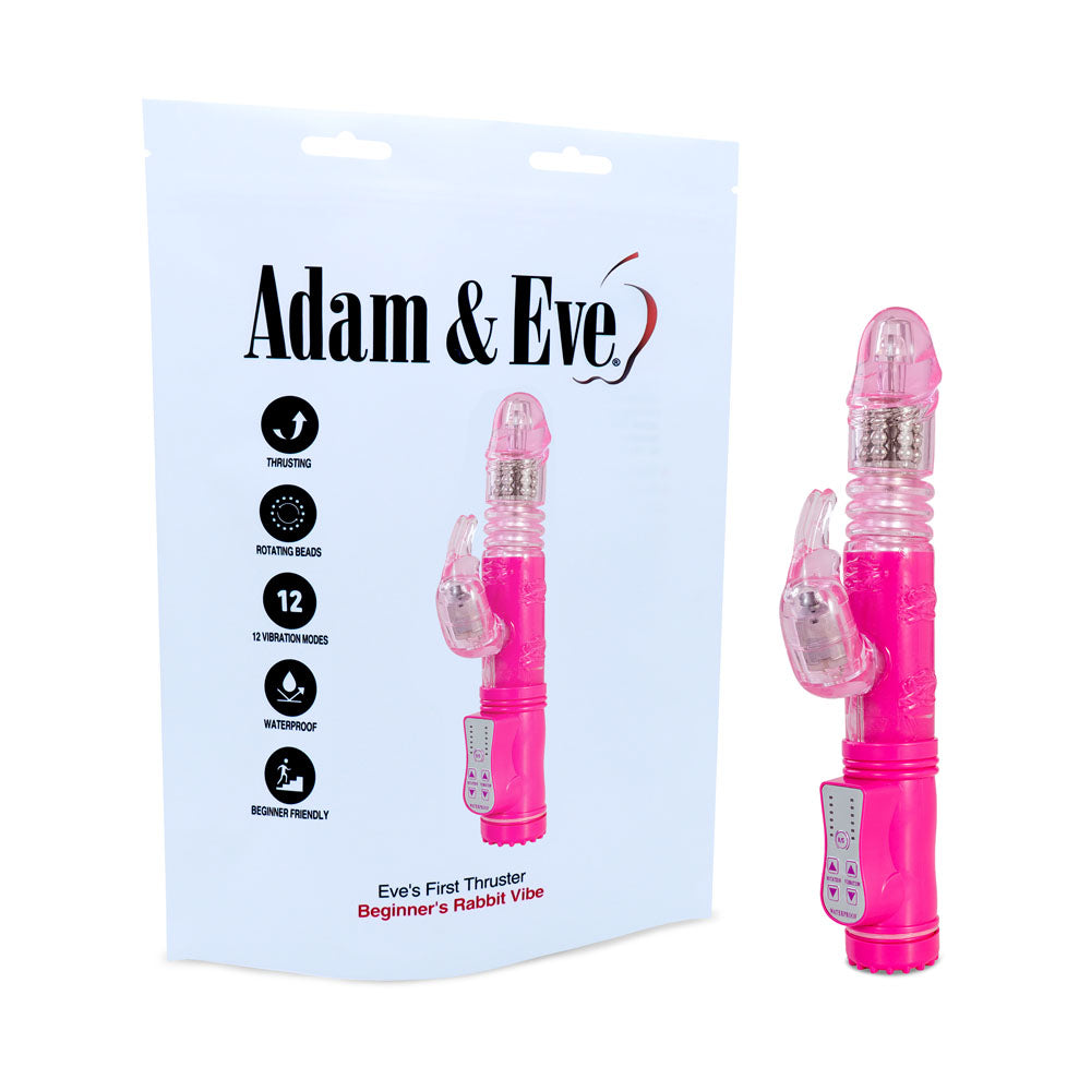 Adam & Eve Eve's First Thruster Thrusting Rabbit Vibrator 9.75 Inch Adam & Eve Main image