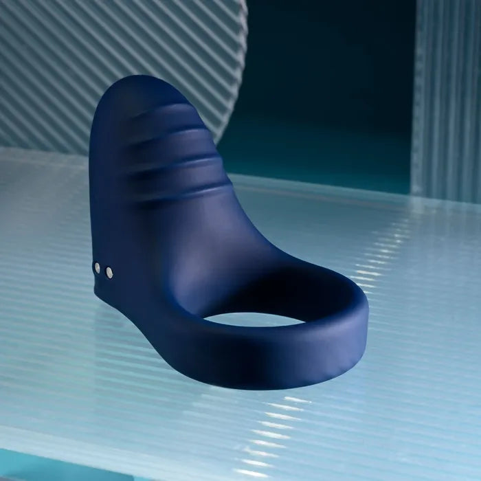 Playboy Pleasure PLEASURE POINT USB Rechargeable Vibrating Cock Ring Blue Secondary image
