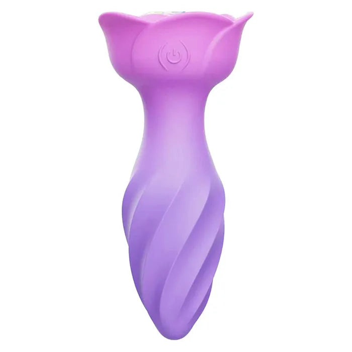 Adam & Eve ROTATING ROSE PLUG USB Rechargeable Rotating & Vibrating Butt Plug With Gem Base Secondary image