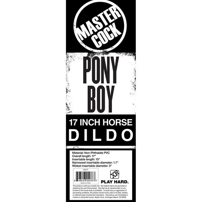XR Brands Master Cock Pony Boy Horse Dong 17 Inch Black Secondary image