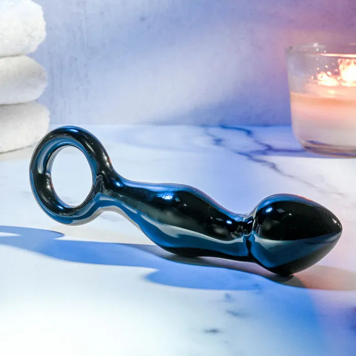 Adam & Eve ADAMS Glass Prostate Massager 16.6cm Black Secondary image