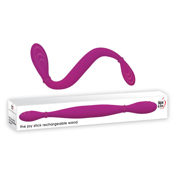 Adam & Eve The Joy Stick USB Rechargeable Dual Vibrating Double Dong 14.5 Inch Purple Adam & Eve