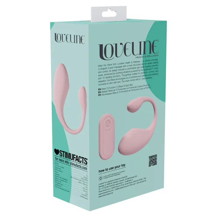Shots Toys LOVELINE Wave USB Rechargeable C Shaped Vibrator With Remote Shots Toys