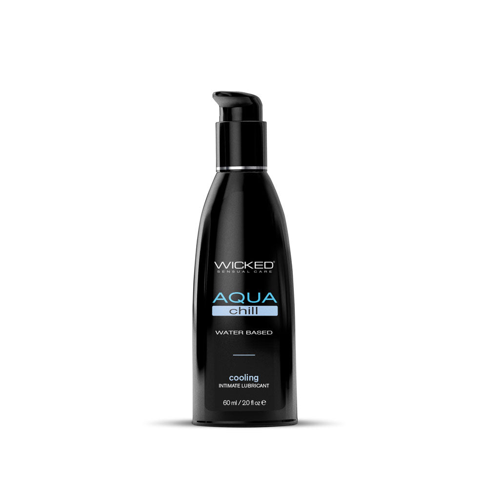 Wicked Aqua Chill Cooling Water Based Lubricant 2 Oz Bottle Wicked