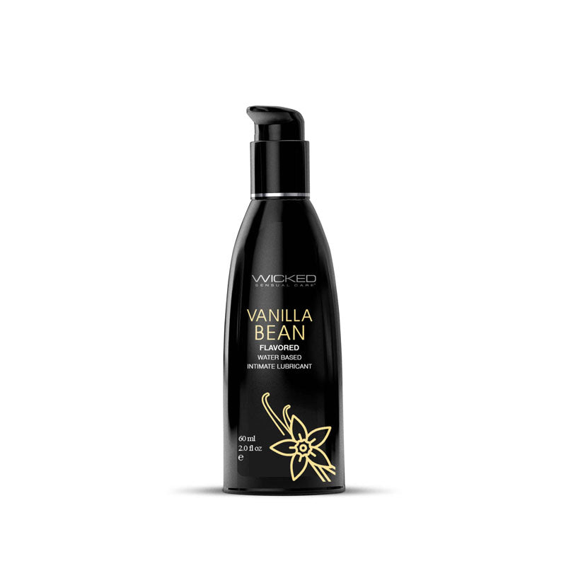 Wicked Aqua Vanilla Bean Flavoured Water Based Lubricant 2 Oz Bottle Wicked
