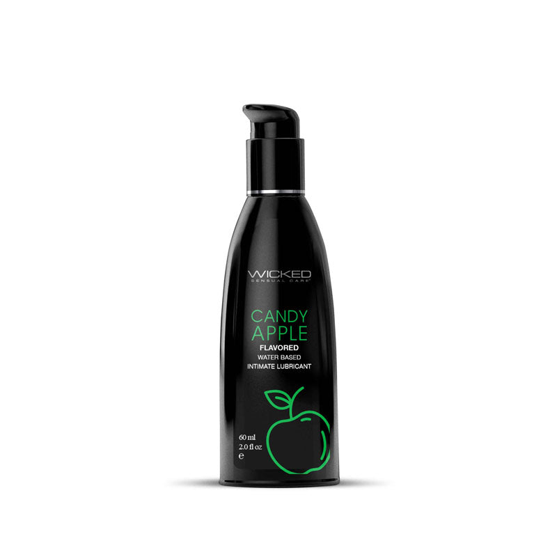 Wicked Aqua Candy Apple Flavoured Water Based Lubricant 2 Oz Bottle Wicked