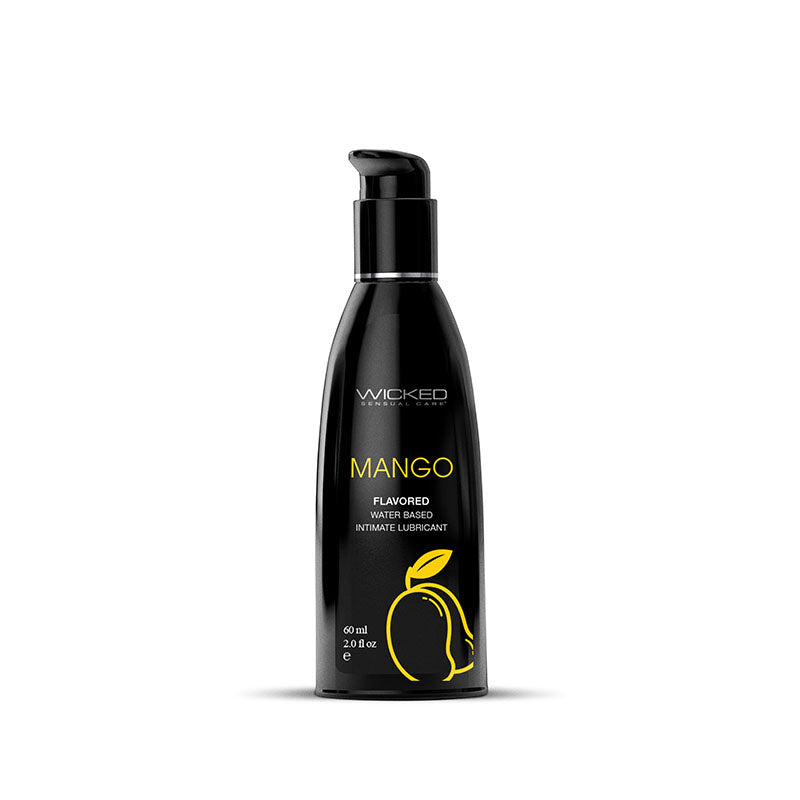 Wicked Aqua Mango Flavoured Water Based Lubricant 2 Oz Bottle Wicked