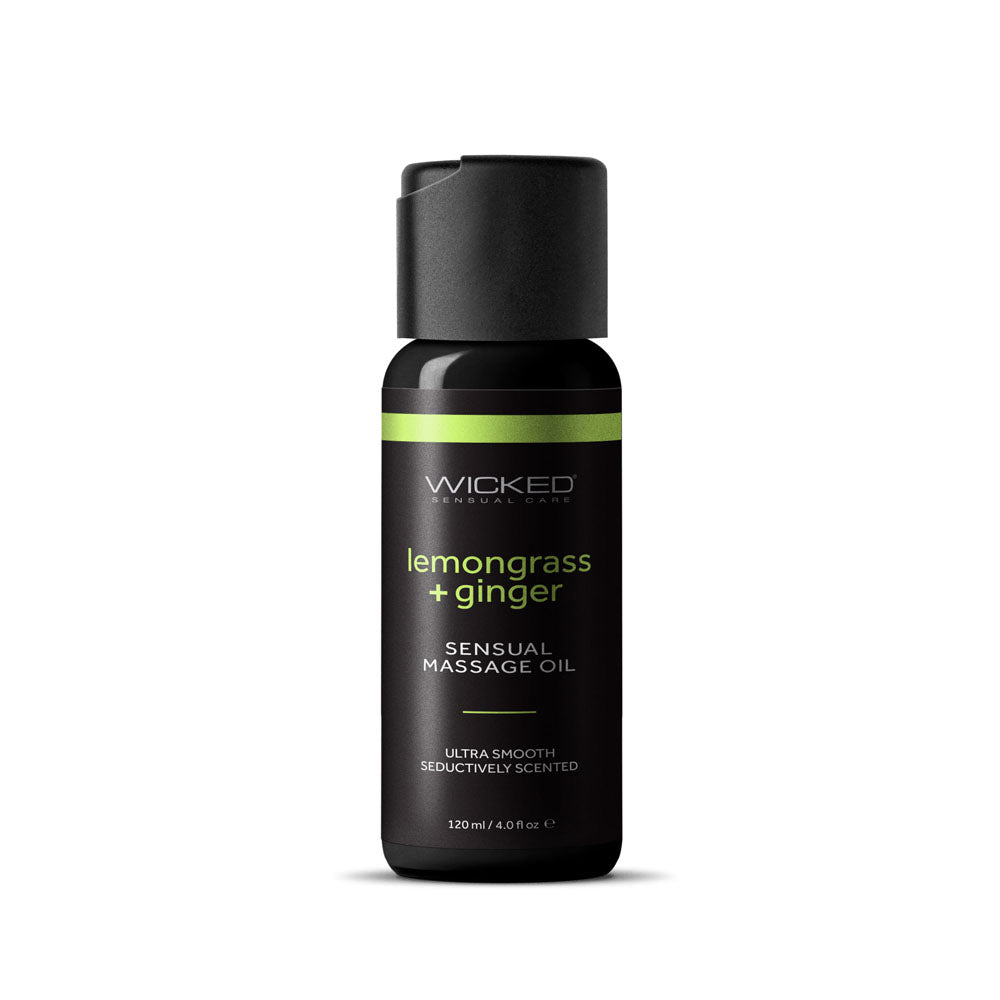 Wicked Sensual Lemongrass & Ginger Scented Massage Oil 120ml Tube Wicked Main image