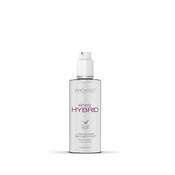 Wicked Simply Hybrid Water & Silicone Blended Lubricant 2.3 Oz Bottle Wicked