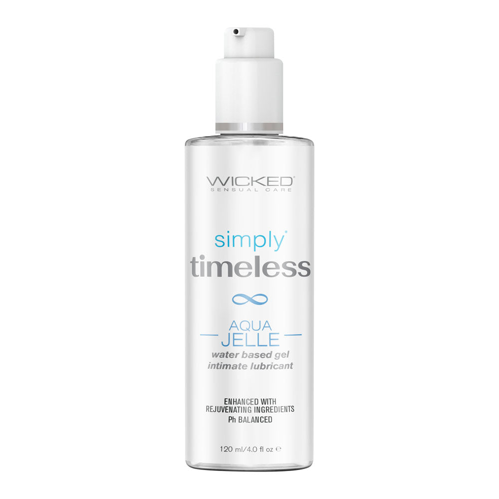 Wicked Simply Timeless Aqua Jelle Water Based Anal Lubricant 4 Oz Bottle Wicked Main image