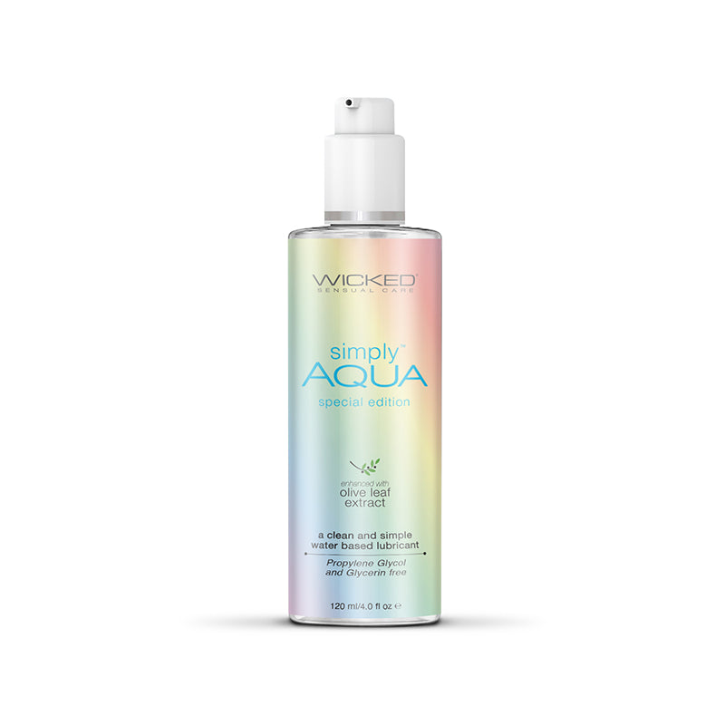 Wicked Simply Aqua Pride Water Based Lubricant 4 Oz Bottle Wicked Main image