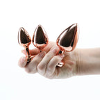 NS Novelties Rear Assets Trainer Kit Metallic Butt Plugs With Pink Gems Set Of 3 Sizes NS Novelties