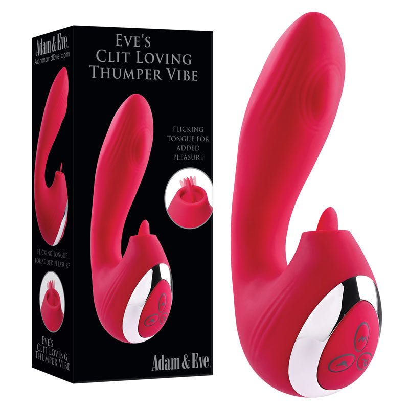 Adam & Eve EVES CLIT LOVING THUMPER VIBE USB Rechargeable Vibrator With Flicking Clit Stimulator Adam & Eve Main image