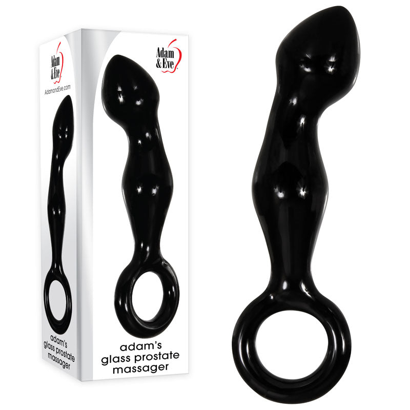 Adam & Eve ADAMS Glass Prostate Massager 16.6cm Black Adam & Eve Main image