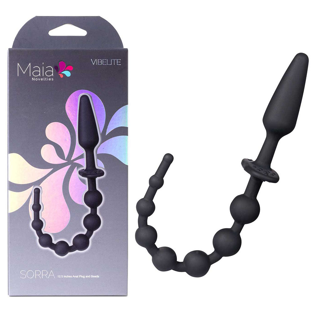 Maia SORRA Anal Plug With Beads Black Maia Toys