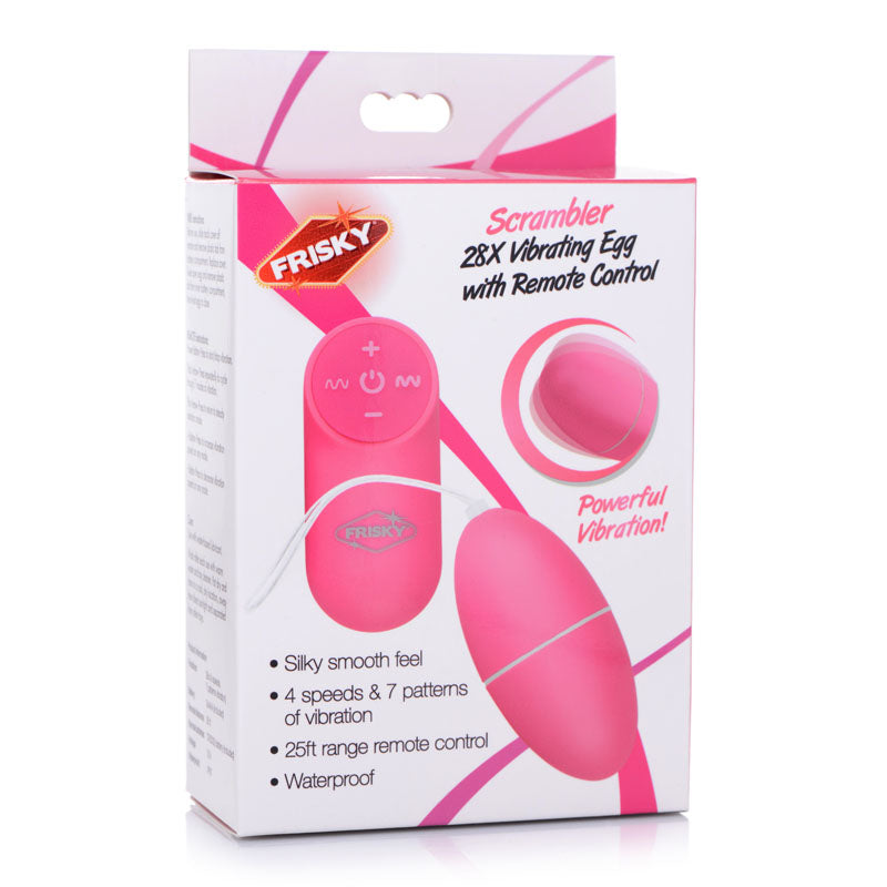 XR Brands Frisky Scrambler Vibrating Egg Vibrator With Wireless Remote Secondary image