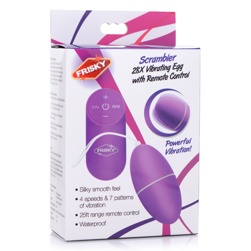 XR Brands Frisky Scrambler Vibrating Egg Vibrator With Wireless Remote XR Brands Main image