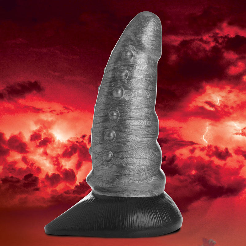 XR Brands Creature Cocks Beastly Tapered Bumpy Silicone Dildo 21cm Silver XR Brands Main image