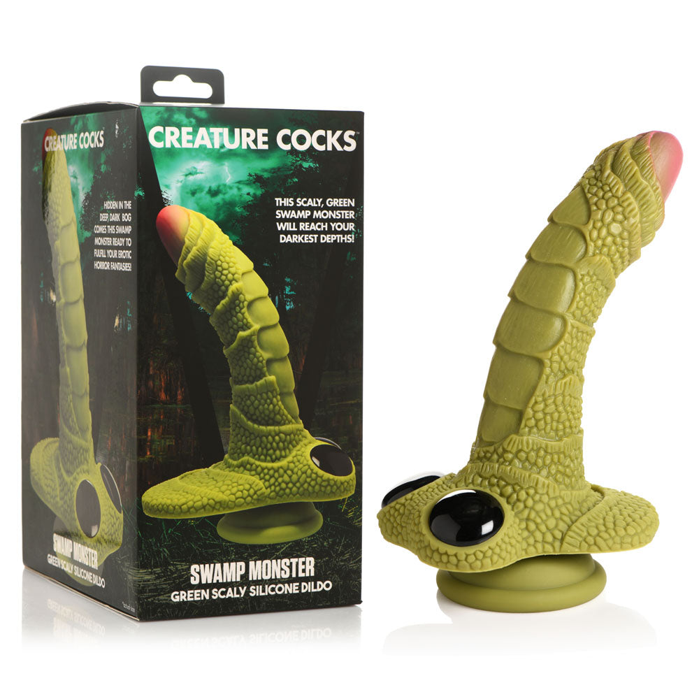 XR Brands Creature Cocks Swamp Monster Fantasy Dildo 23.9cm Green XR Brands Main image