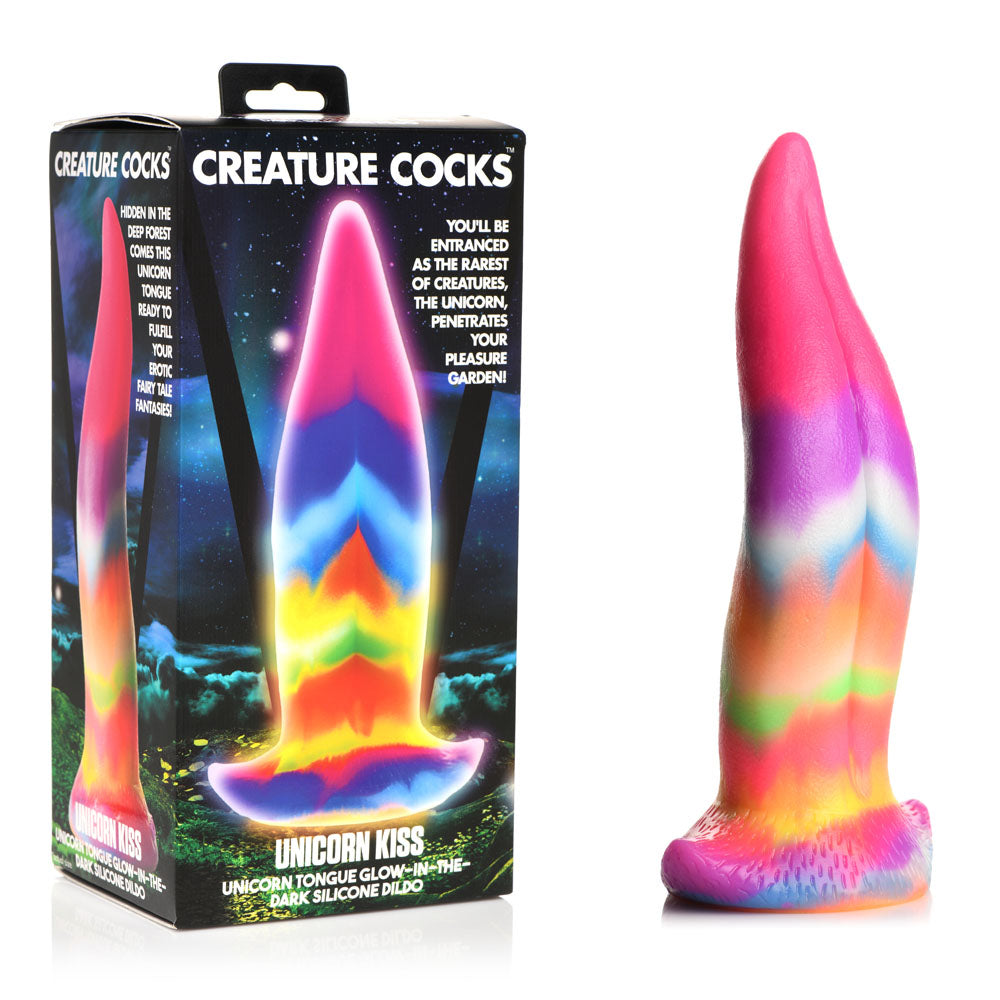 XR Brands Creature Cocks Unicorn Kiss Silicone Fantasy Tongue Dildo 21.4cm XR Brands Main image