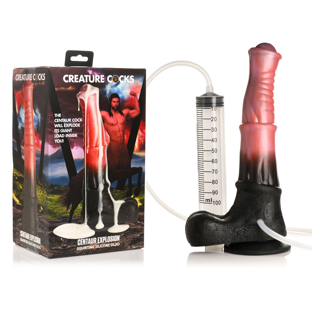 XR Brands Creature Cocks Centaur Explosion Squirting Fantasy Dildo 24.5cm Pink / Black XR Brands Main image