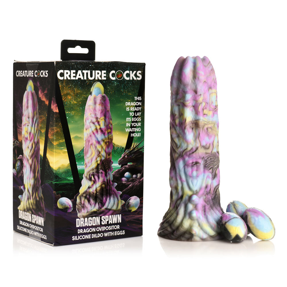 XR Brands Creature Cocks Dragon Spawn Ovipositor Fantasy Dildo 18.5cm Multi Coloured XR Brands Main image