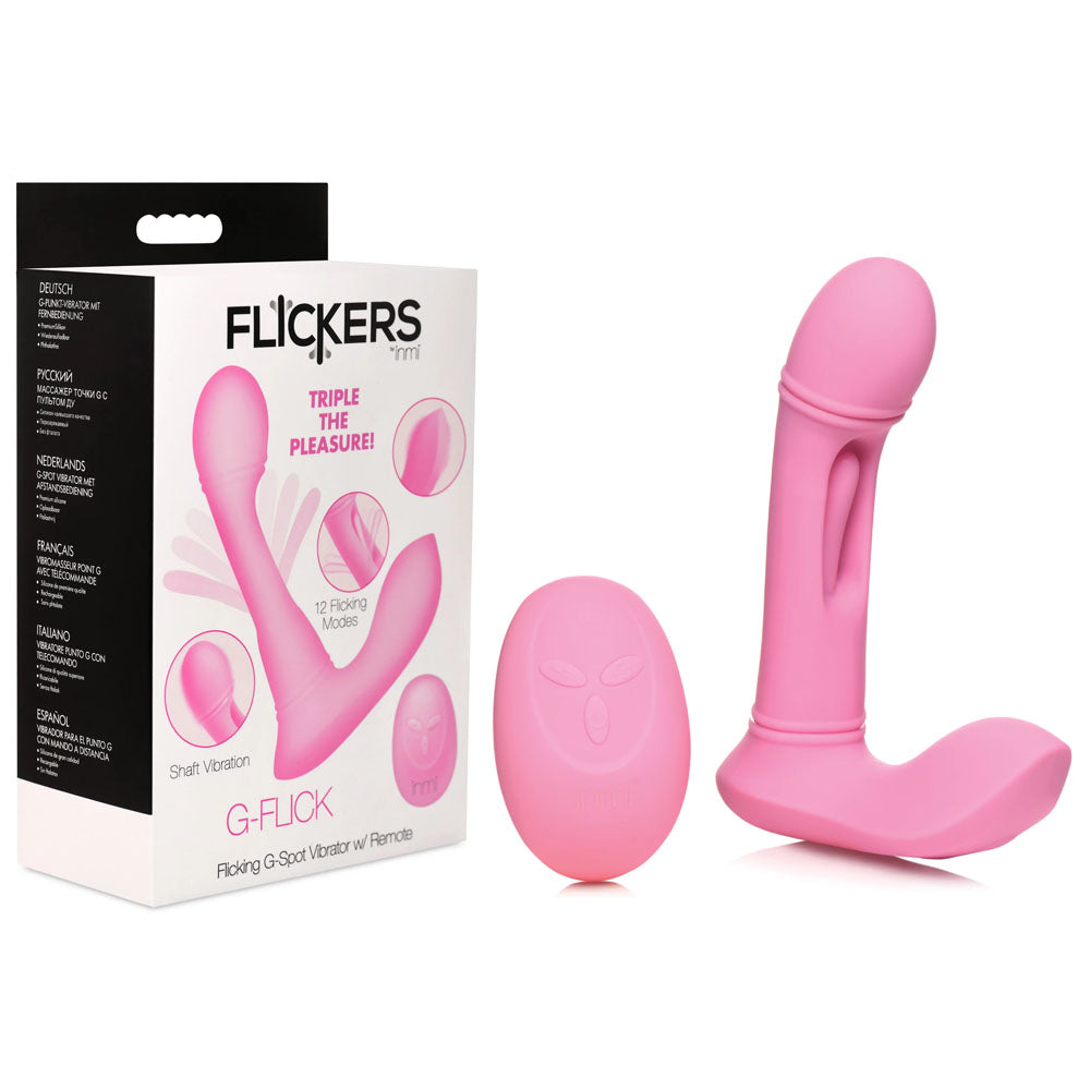 Inmi Flickers G Flick Flicking G Spot USB Rechargeable Flicking Vibrator With Remote 15cm XR Brands Main image