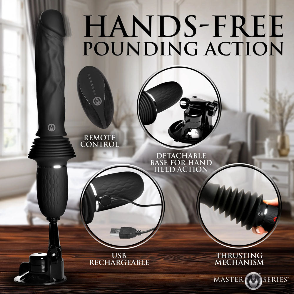 Master Series Ultimate Power Pounder USB Rechargeable Thrusting Vibrator 30cm XR Brands