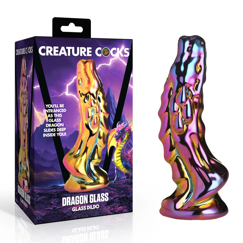 XR Brands Creature Cocks Dragon Glass Fantasy Dildo 15.7cm XR Brands