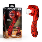 XR Brands Creature Cocks Cobra USB Rechargeable Fantasy Vibrator With Plasma Ball 18.5cm Red XR Brands