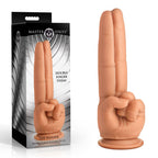 XR Brands Master Series The Pleaser Double Finger Dildo 23.6cm Flesh XR Brands
