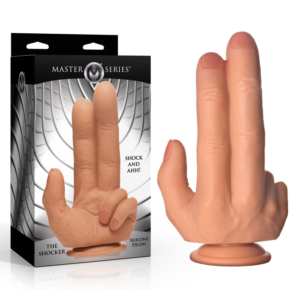 XR Brands Master Series The Shocker Finger Dildo 20.8cm Flesh XR Brands
