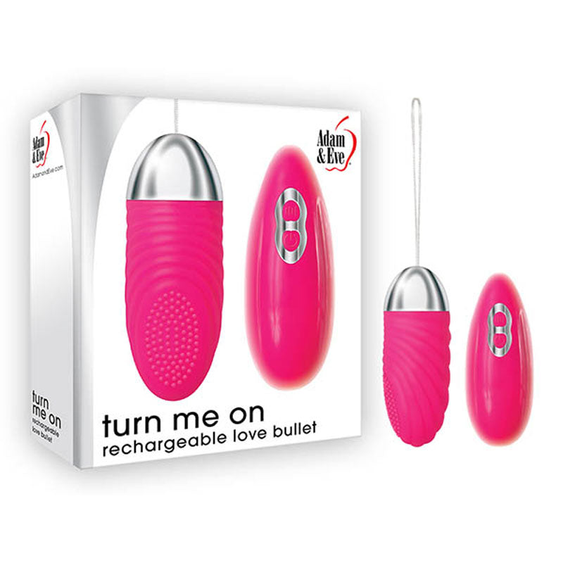 Adam & Eve Turn Me On Rechargeable Love Bullet Vibrator With Remote Pink Adam & Eve Main image