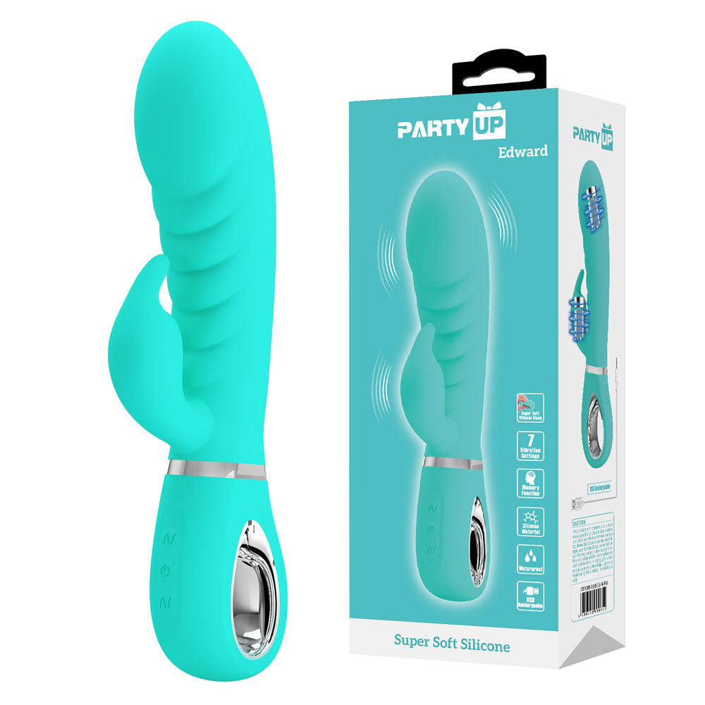 Party Up EDWARD Rabbit Vibe USB Rechargeable Rabbit Vibrator 20cm Party Up Main image
